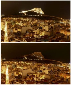 APAGÓN EN EL CASTILLO DE SANTA BÁRBARA EN ALICANTE